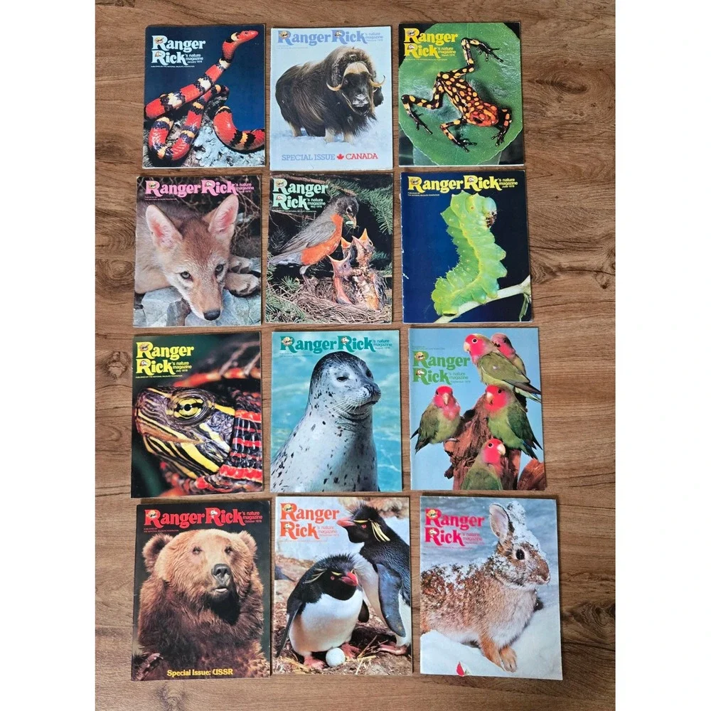 Ranger Rick Nature Magazine 1978 Lot Complete Set 12 Issues Vintage Animals